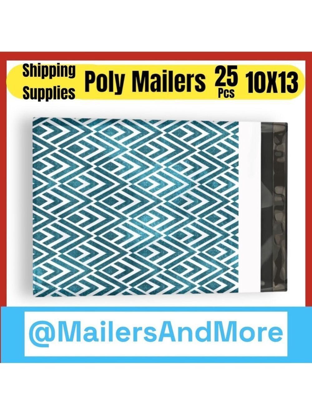 25 10X13 Poly Mailers, Geometric Chevron, Shipping Envelopes PRICE IS FIRM - Picture 5 of 8